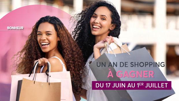 Un an de shopping à gagner du 17 juin au 1er juillet 2026 dans votre centre commercial Aushopping Blois Vineuil !