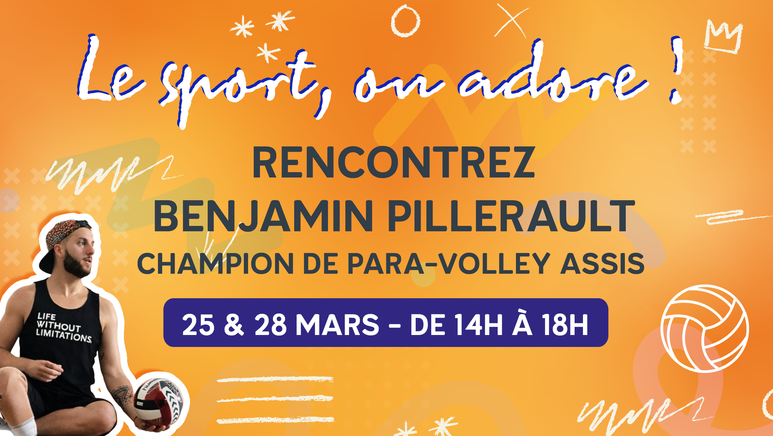 Rencontrez Beinjamin Pillerault les 25 et 28 mars au centre commercial Aushopping Blois Vineuil de 14h à 18h
