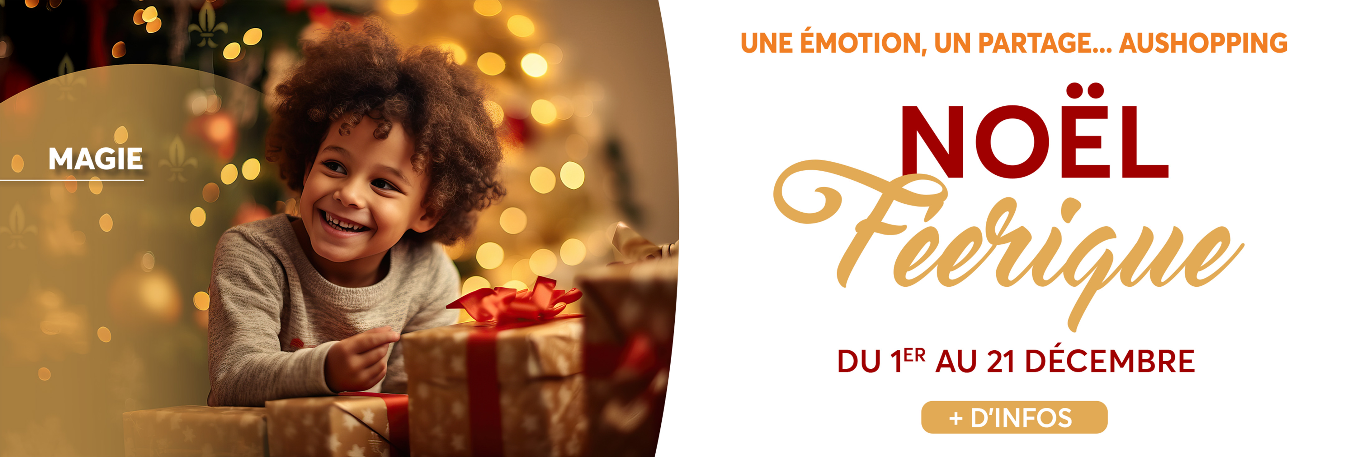 Du 1er au 21 décembre, profitez d'un noël féerique au centre commercial Aushopping de Blois Vineuil