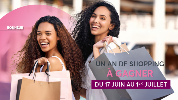 Un an de shopping à gagner du 17 juin au 1er juillet 2026 dans votre centre commercial Aushopping Blois Vineuil !