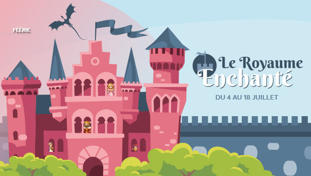 Bienvenue dans le Royaume Enchanté, du 4 au 18 juillet dans votre centre commercial Aushopping Blois Vineuil, de 14H à 18H